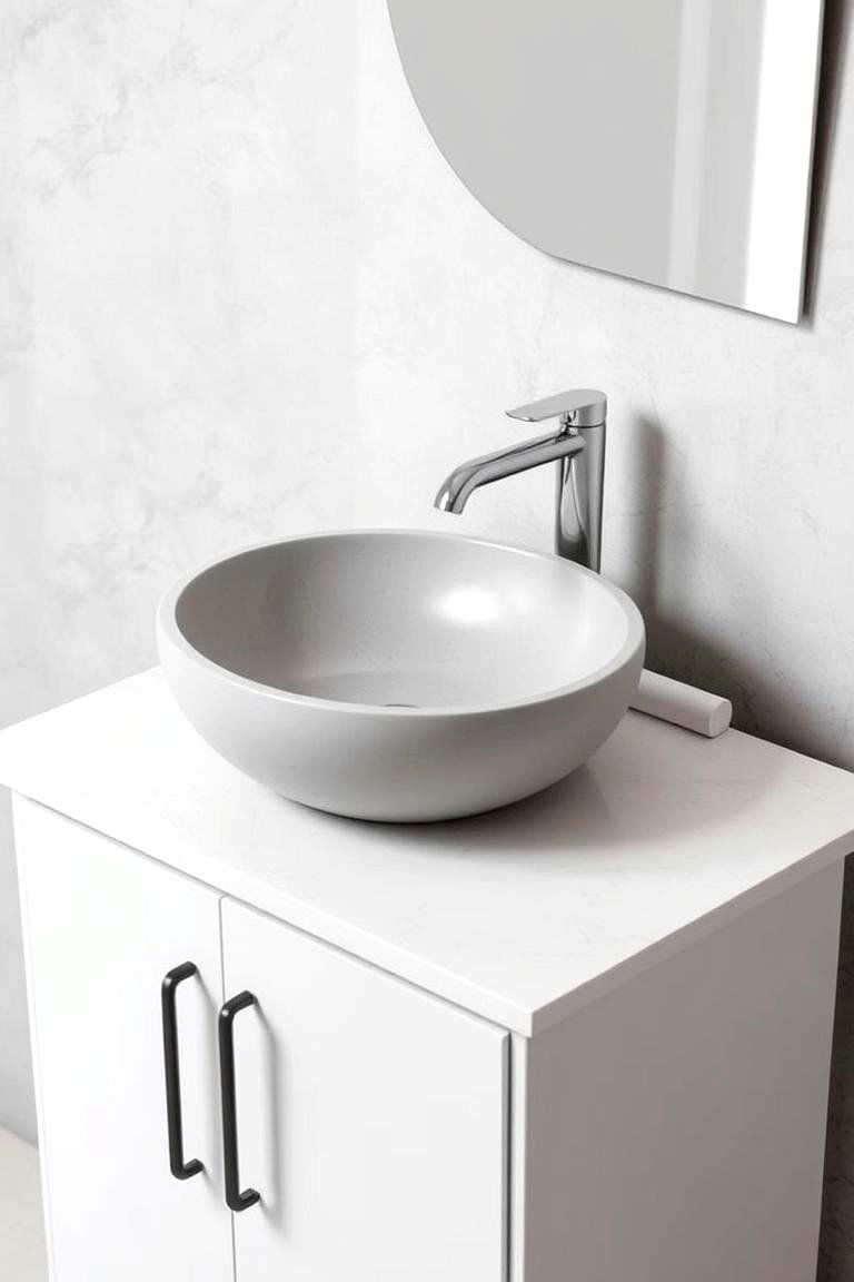 Concrete Vessel Sink - 24 Industrial Bathroom Ideas