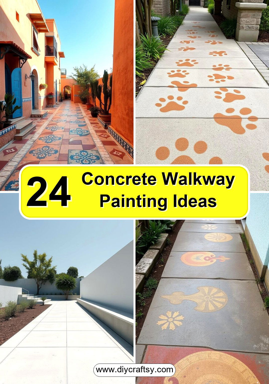 Concrete Walkway Painting Ideas