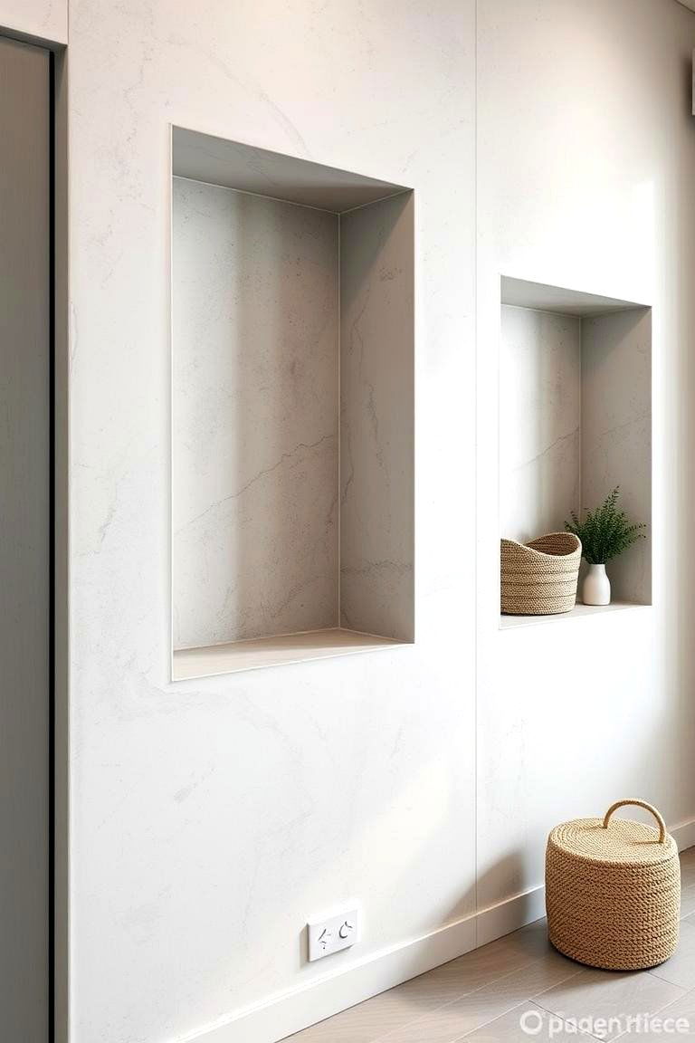 Concrete Wall Niches - 24 Concrete Bathroom Ideas