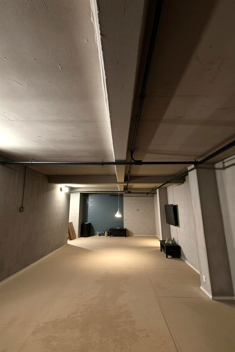 Concrete for a Modern Urban Look - 24 Basement Ceiling Ideas