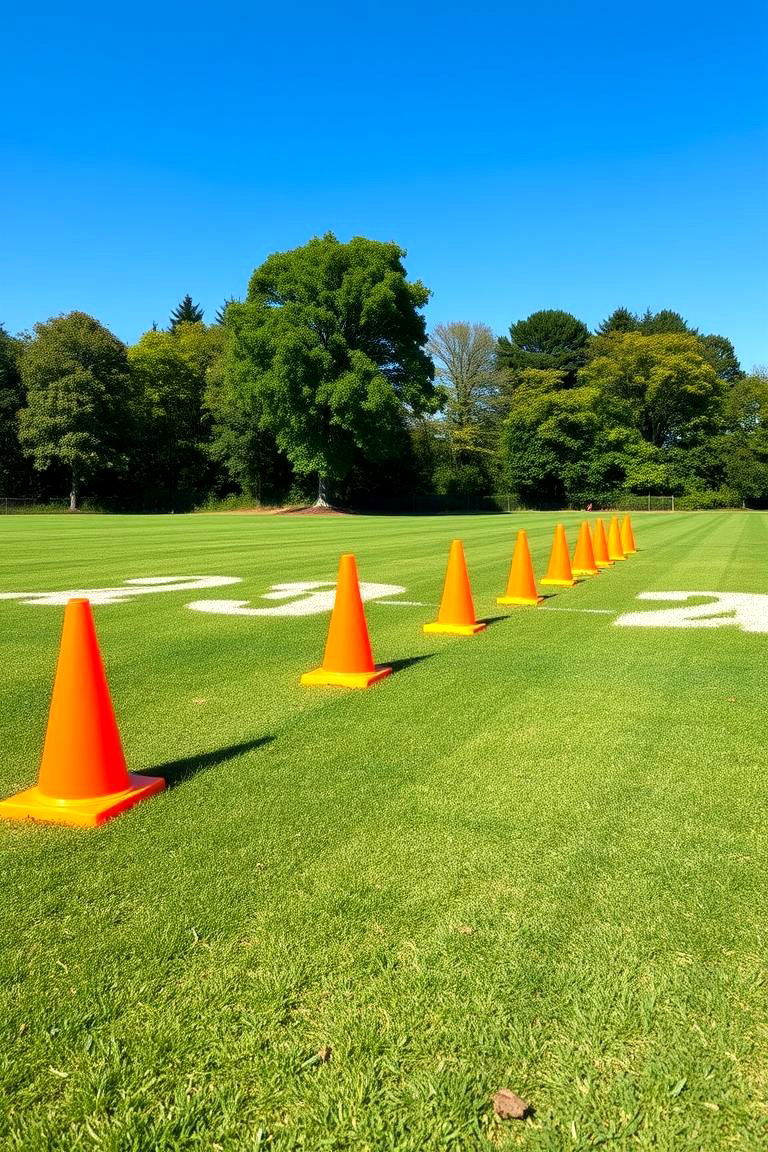 Cones for Conditioning - 24 Outdoor Gym Ideas