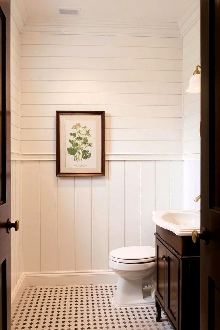 Consider Charming Shiplap Walls - 24 Vintage Bathroom Ideas