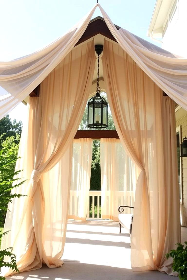 Consider Outdoor Drapes - 24 Curb Appeal Ideas