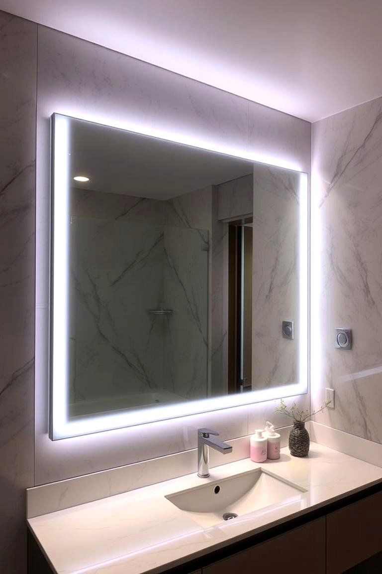 Consider a Backlit Mirror for a Soft Glow - 24 Bathroom Remodel Ideas