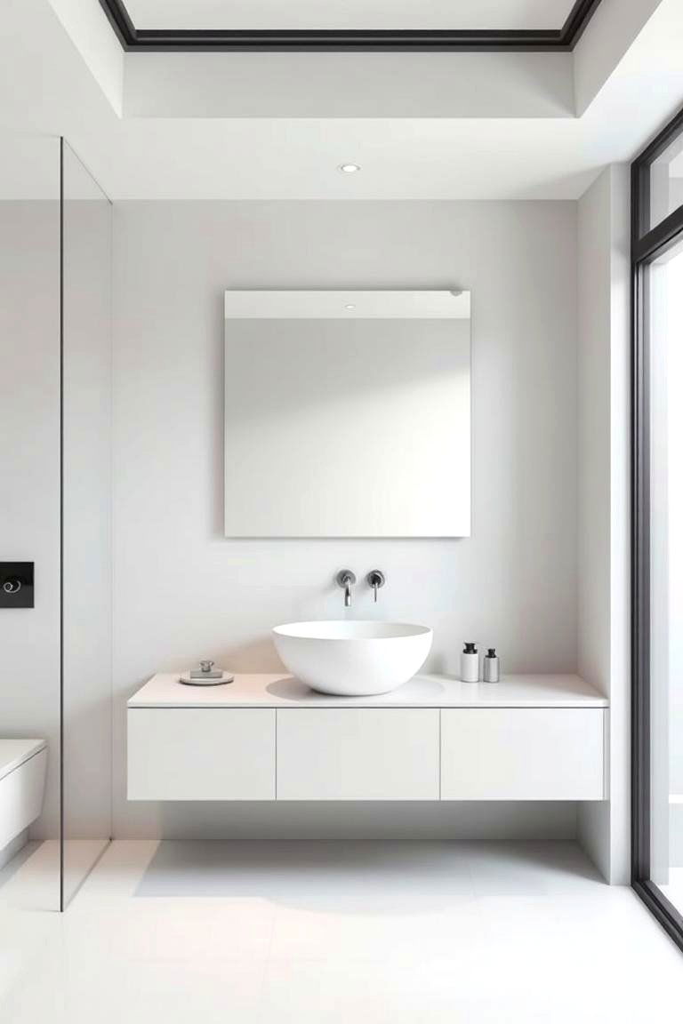 Consider a Floating Sink - 24 Apartment Bathroom Ideas