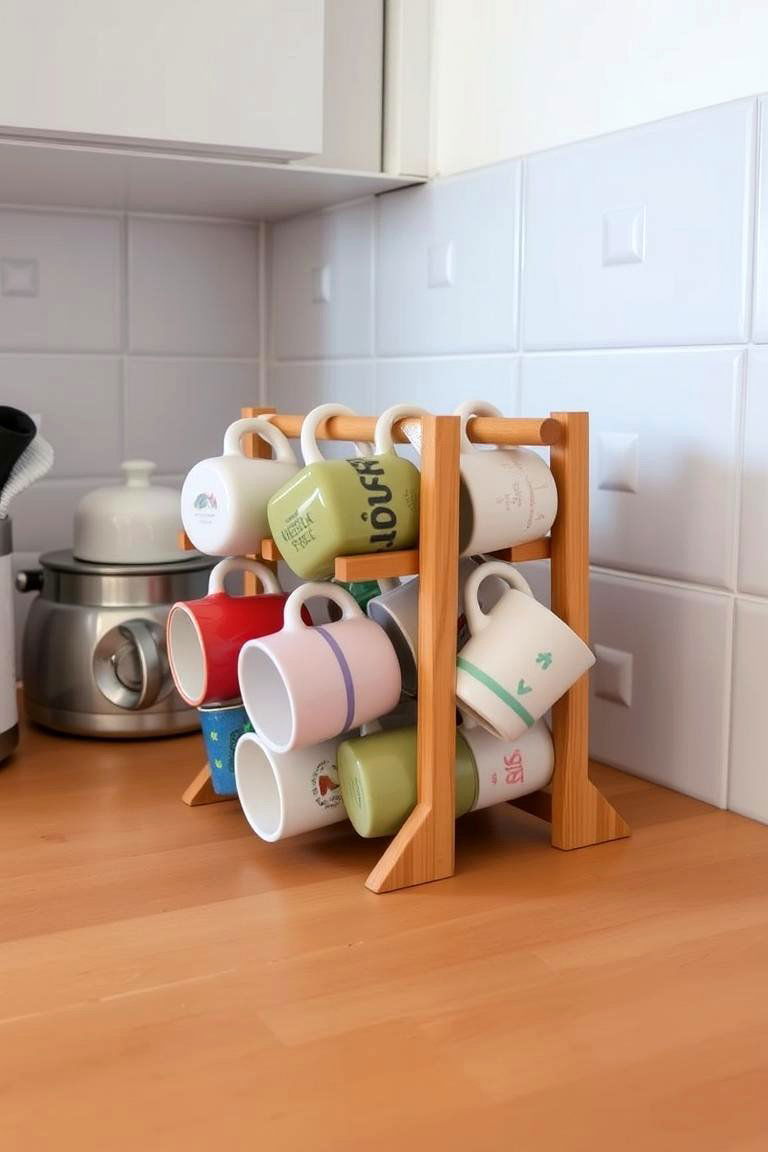 Consider a Small Collection of Mugs - 24 Kitchen Counter Decor Ideas