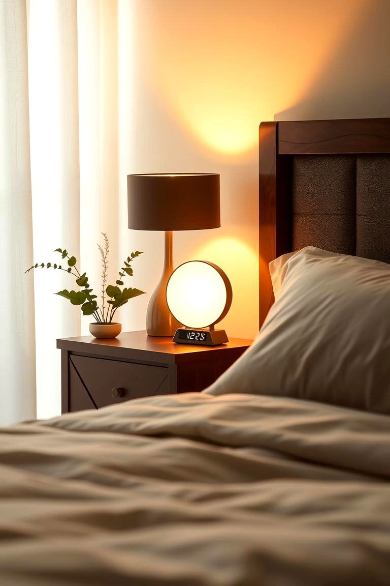Consider a Wake Up Light Alarm Clock - 24 Zen Bedroom Ideas