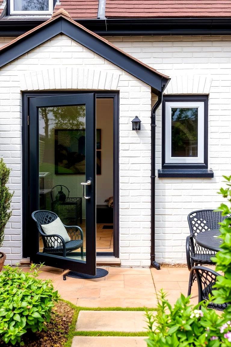 Considering Sustainability in Material Choices - 24 White Brick House With Black Trim