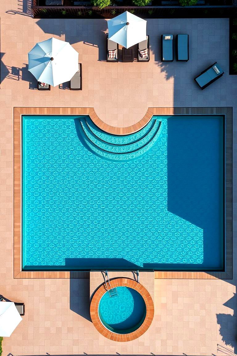 Considering the Orientation and Sun Exposure - 24 Rectangle Pool With Hot Tub