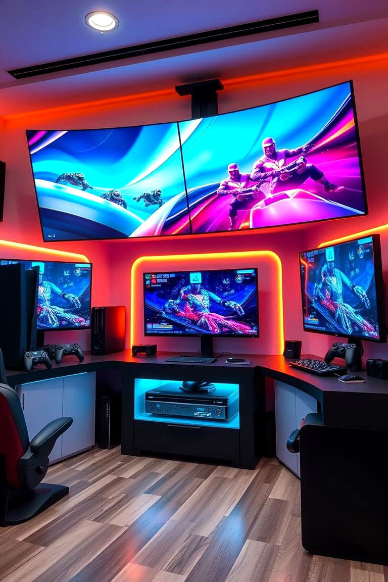 Console Gaming Paradise - 24 Game Room Ideas