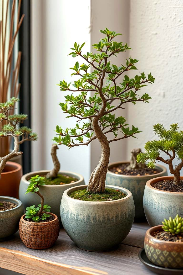 Container Bonsai Arrangement - 24 Bonsai Garden Ideas
