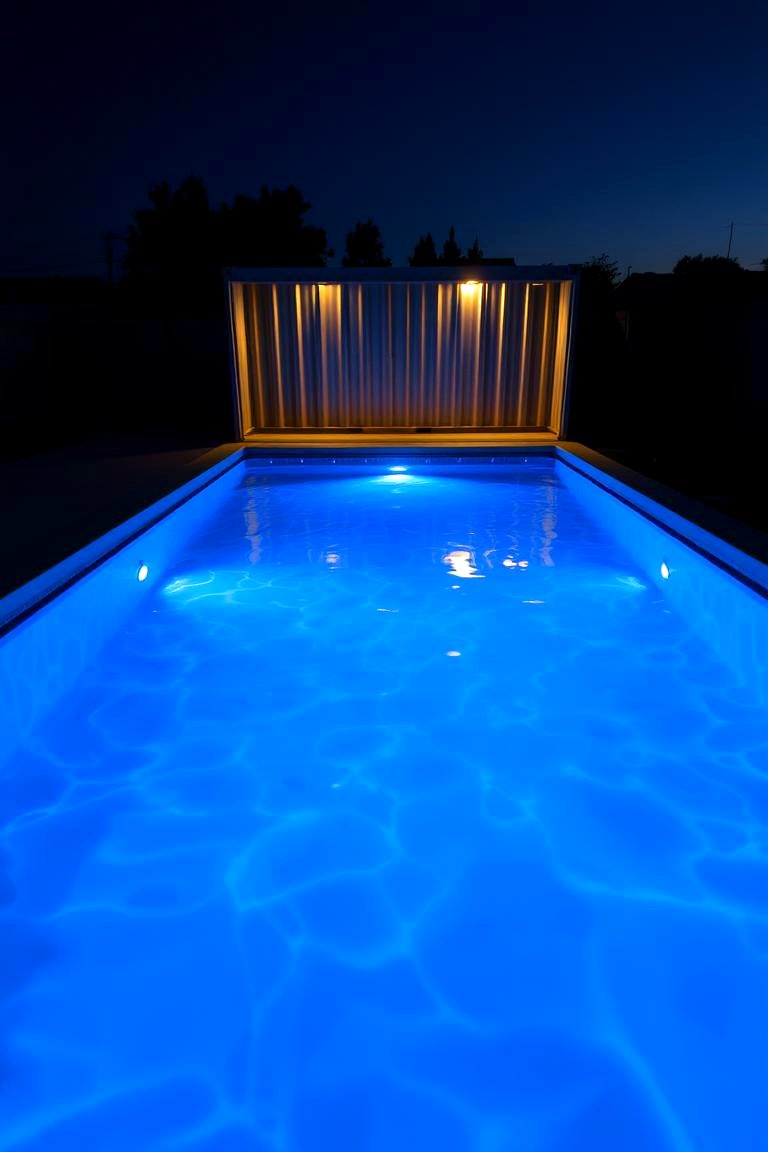 Container Pool with Underwater Lighting - 24 Shipping Container Pools