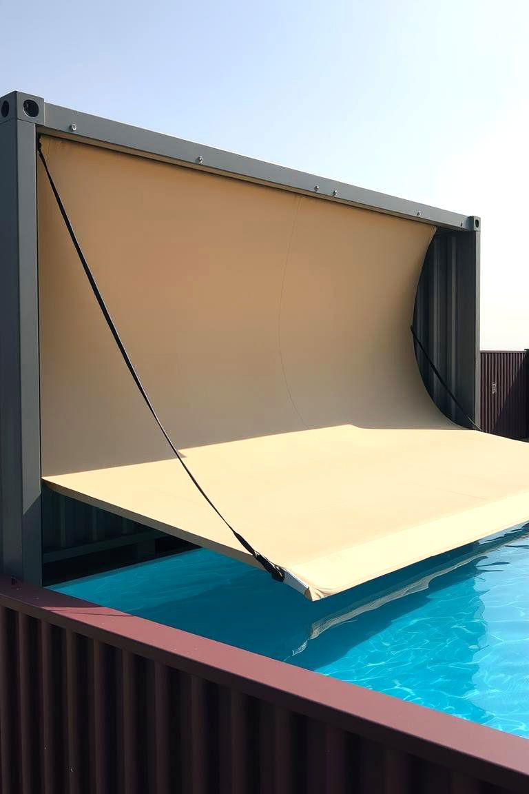 Container Pool with a Retractable Cover - 24 Shipping Container Pools
