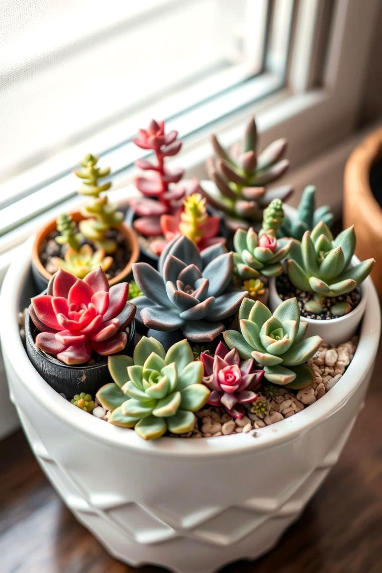 Container Succulent Charm - 24 Succulent Garden Ideas
