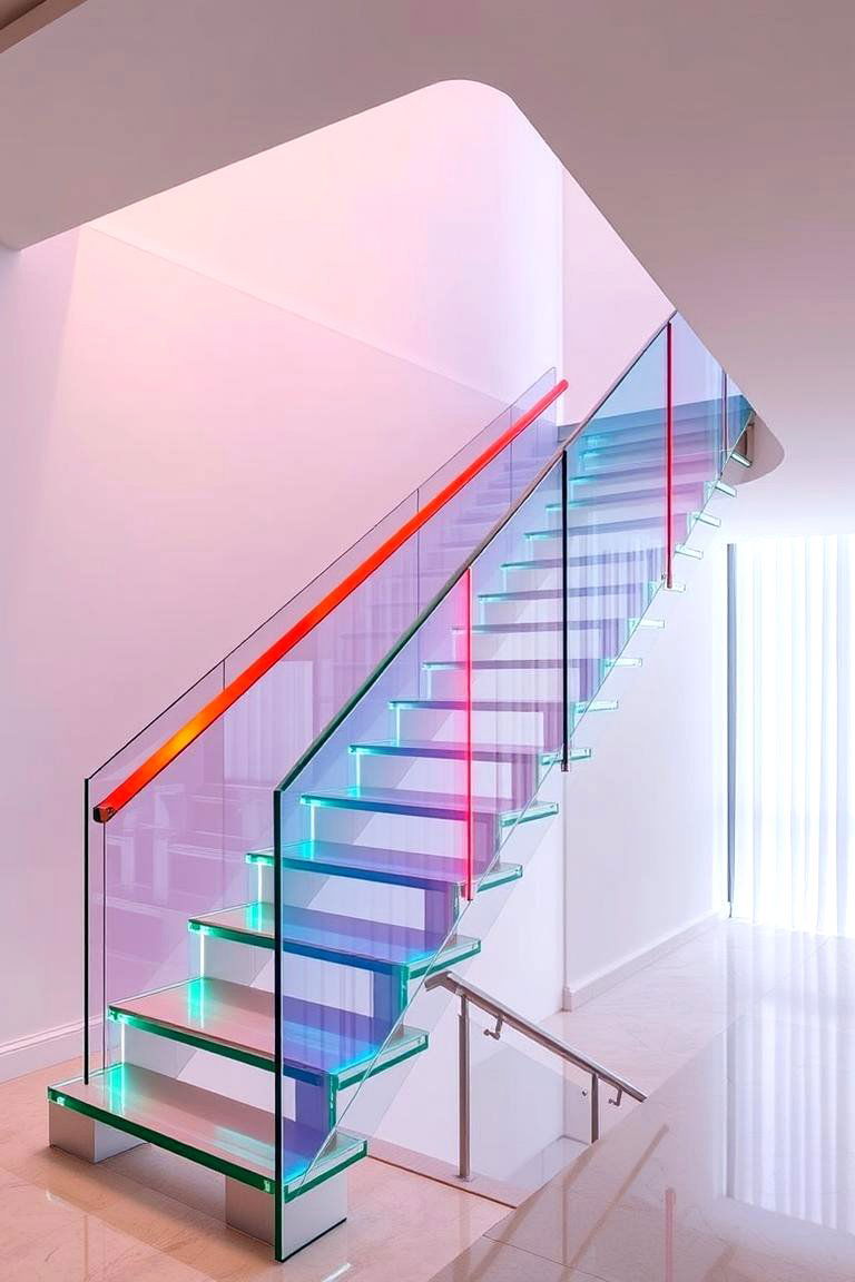 Contemporary Acrylic Railings - 24 Stair Railing Ideas