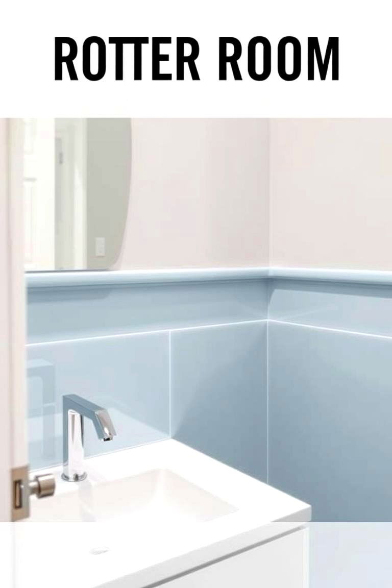 Contemporary Acrylic Wainscoting - 24 Powder Room Wainscoting Ideas