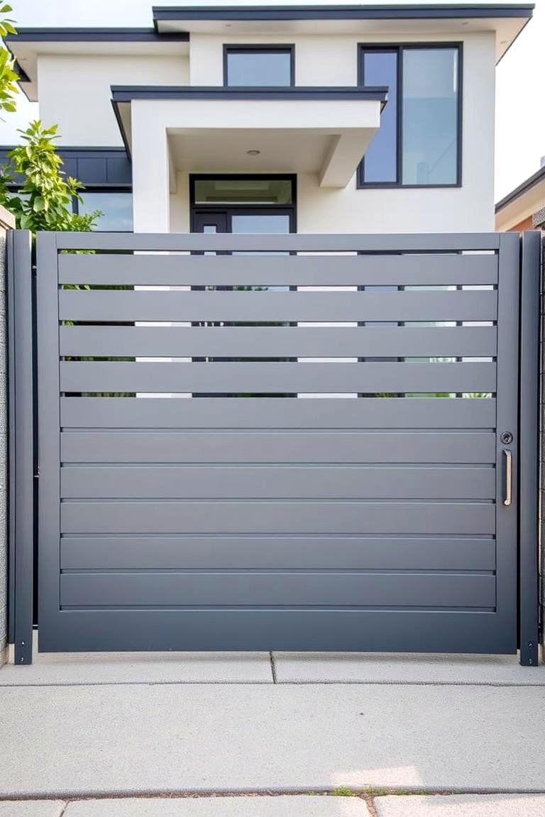 Contemporary Aluminum Gate - 24 Front Gate Ideas