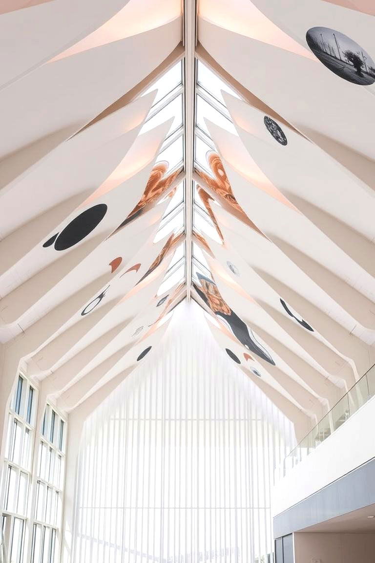 Contemporary Art Integration - 24 Vaulted Ceiling Ideas