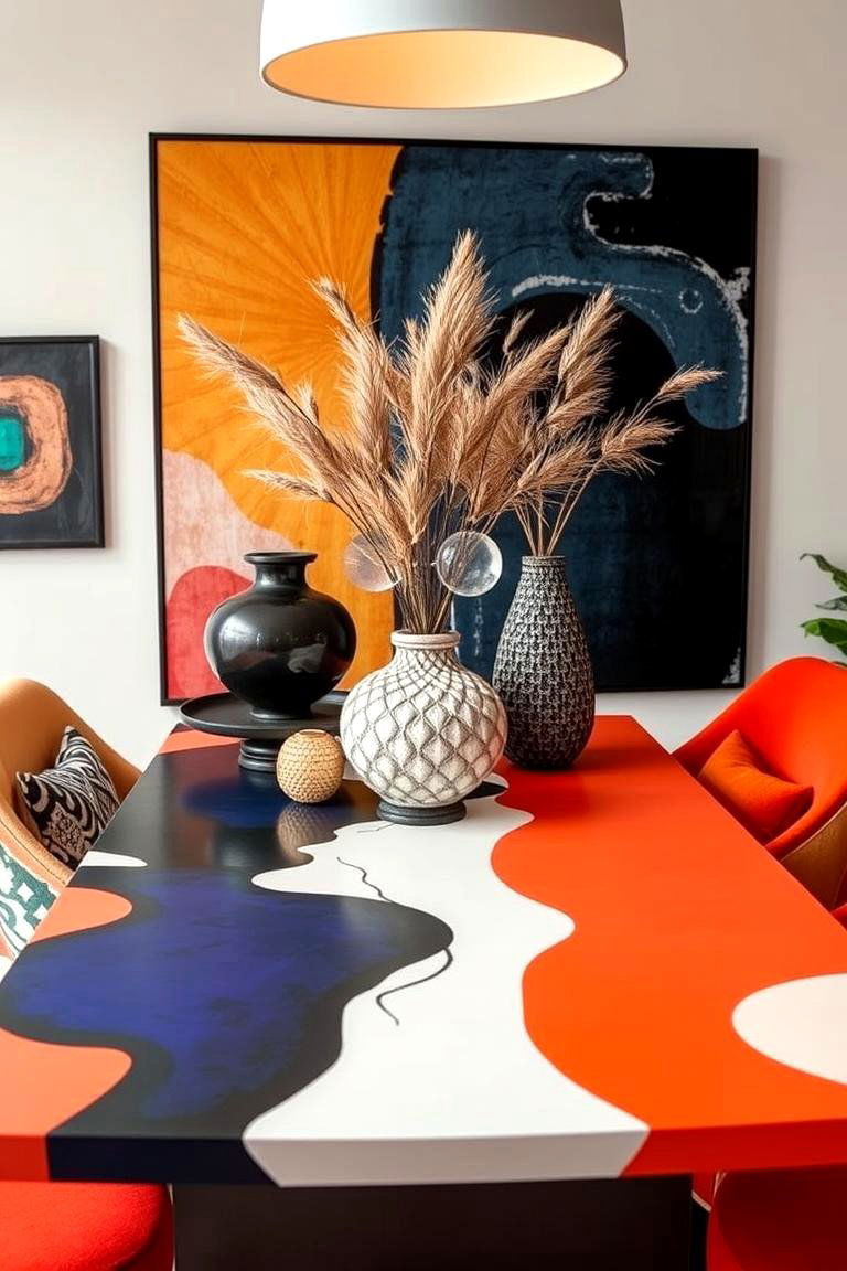 Contemporary Artistic Table Setting - 24 Table Setting Ideas