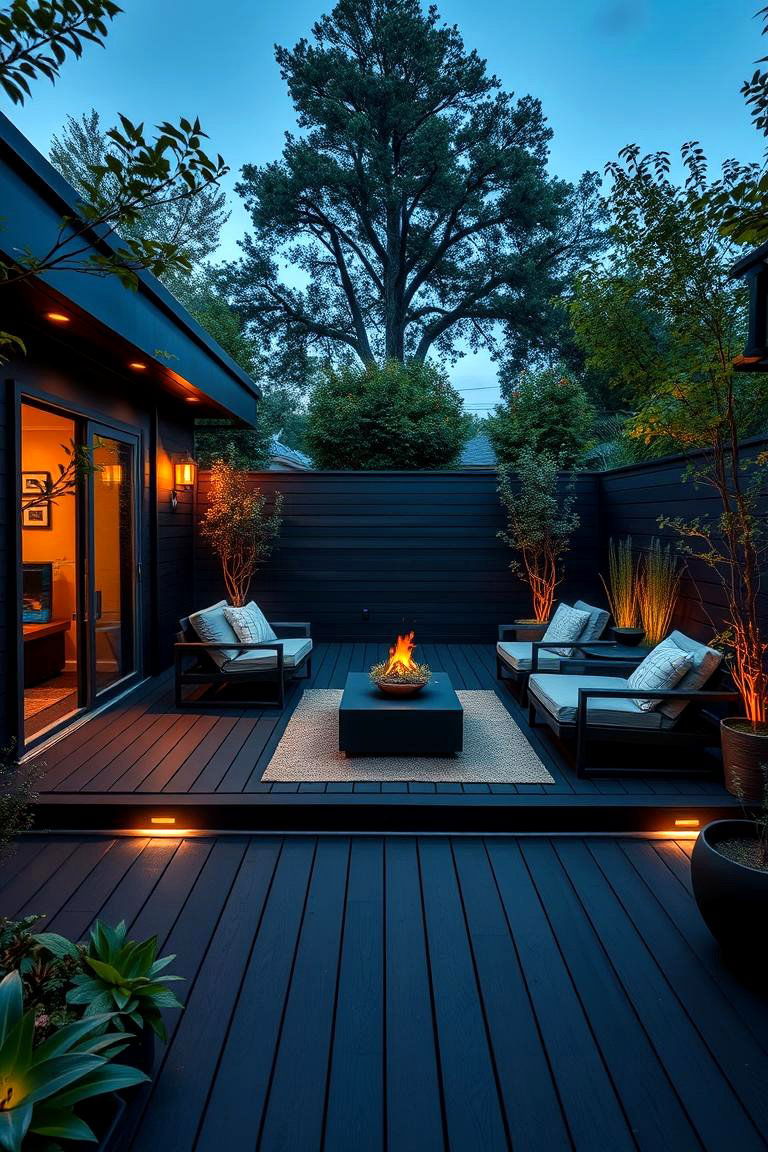 Contemporary Black Deck Oasis - 24 Black Deck Ideas