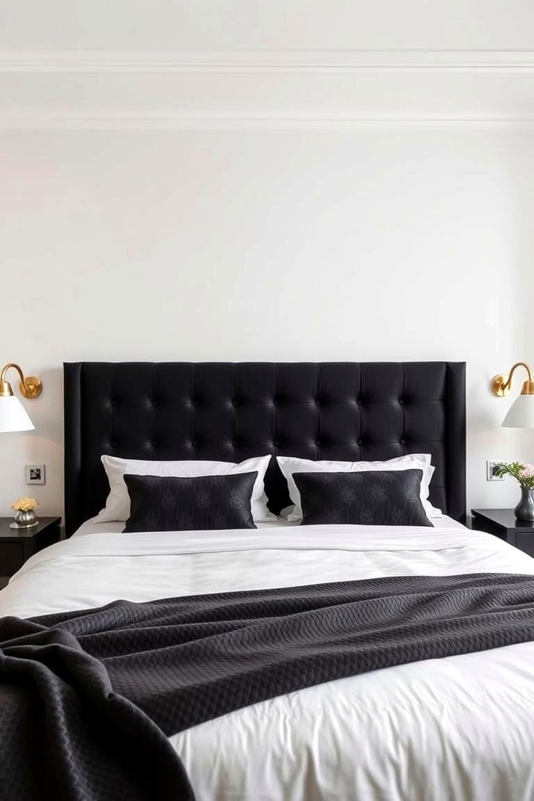 Contemporary Black Headboards - 24 Black and Gold Bedroom Ideas
