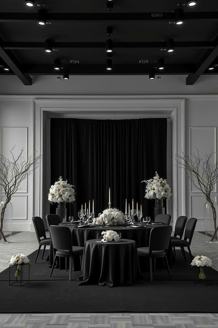 Contemporary Black Minimalism - 24 Black-Themed Wedding Ideas