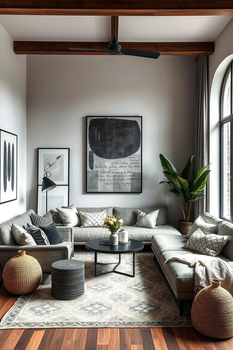 Contemporary Bohemian Ambiance - 24 Black and White Boho Living Room Ideas