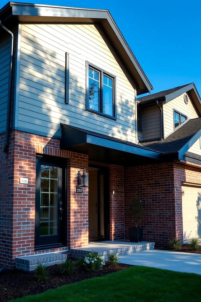 Contemporary Brick Chic - 24 Vinyl Siding and Brick Combinations