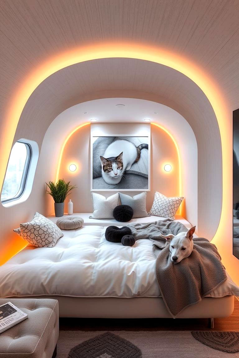 Contemporary Cat Den - 24 Cat Room Ideas