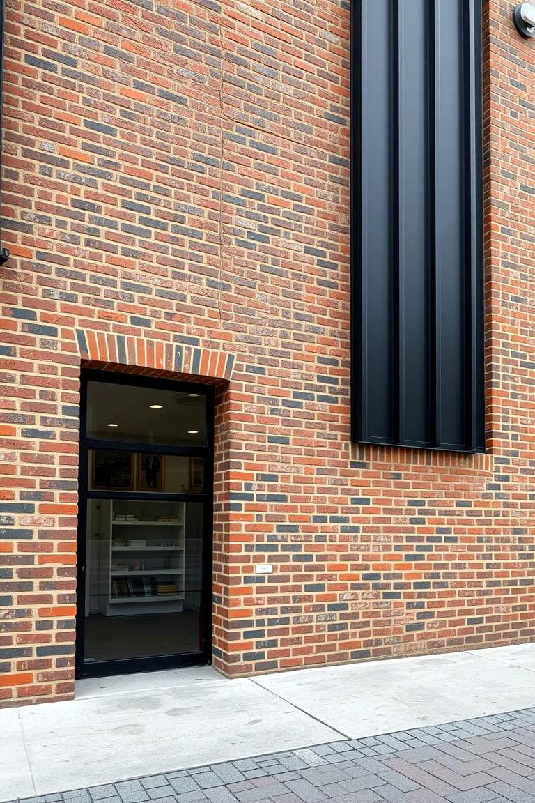 Contemporary Charcoal and White Mix - 24 Exterior Brick Paint Color Ideas
