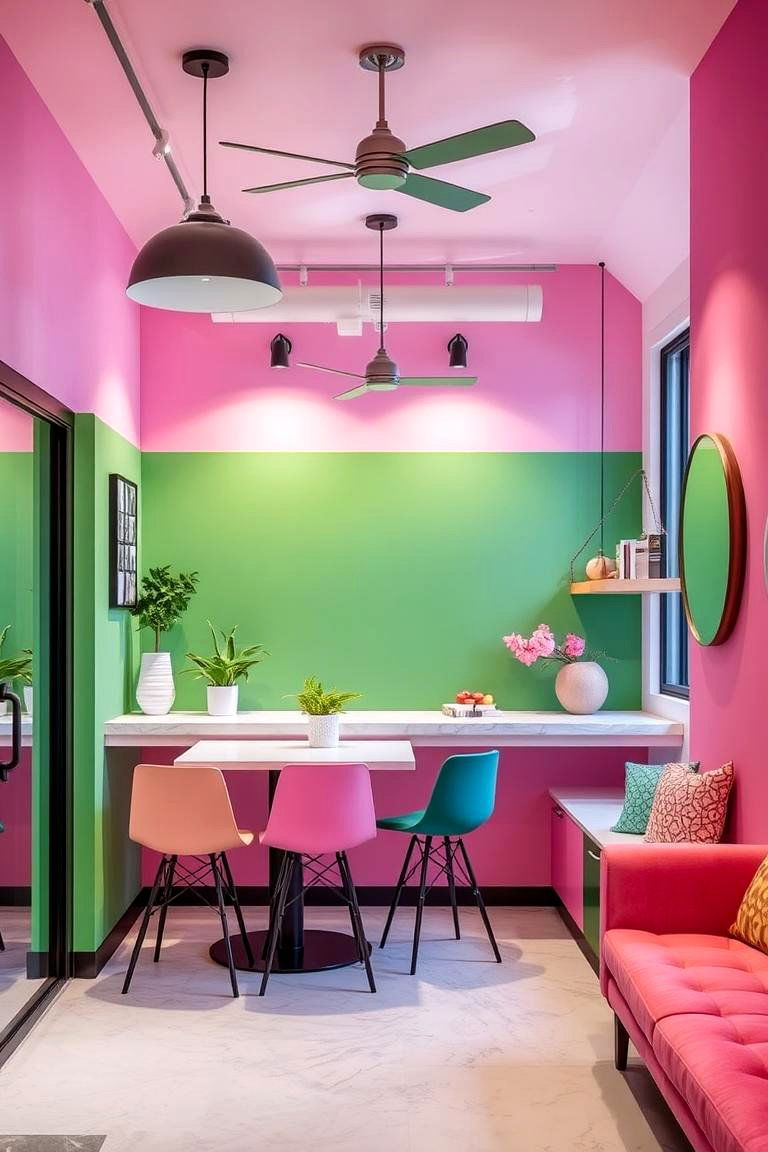 Contemporary Charm - 24 Pink and Green Bathroom Design Ideas
