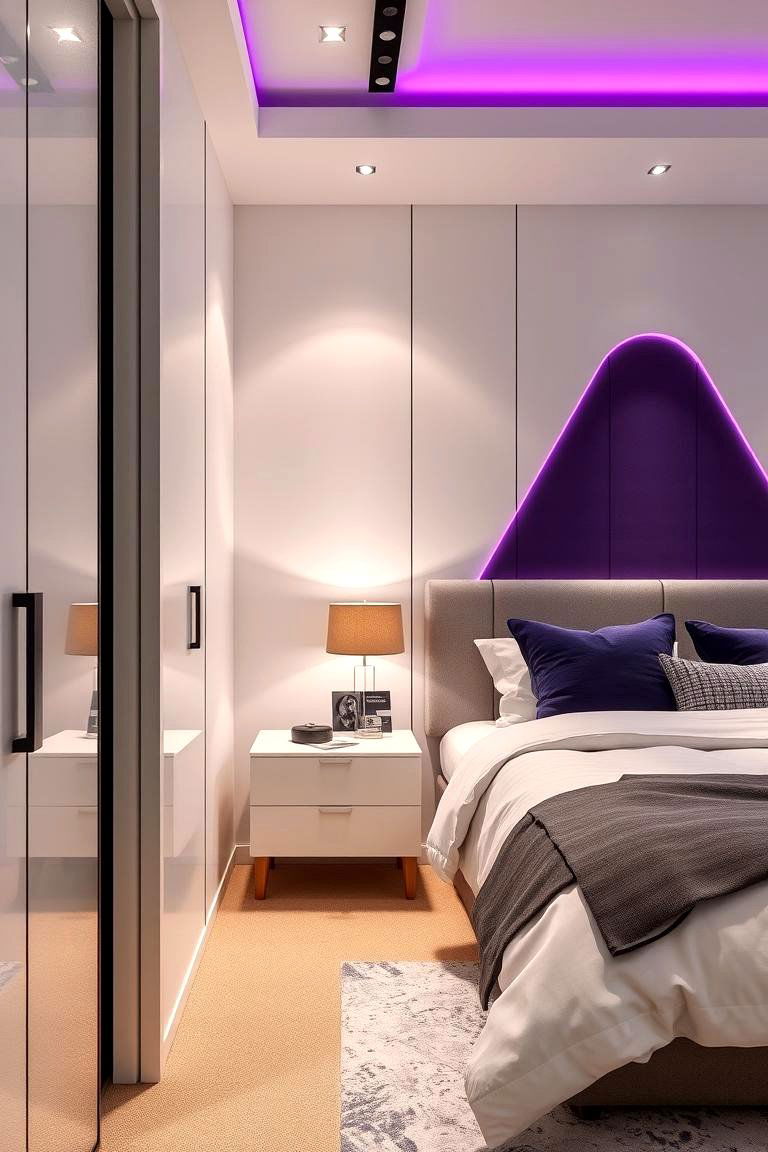 Contemporary Chic Haven - 24 Dark Purple Bedroom Ideas