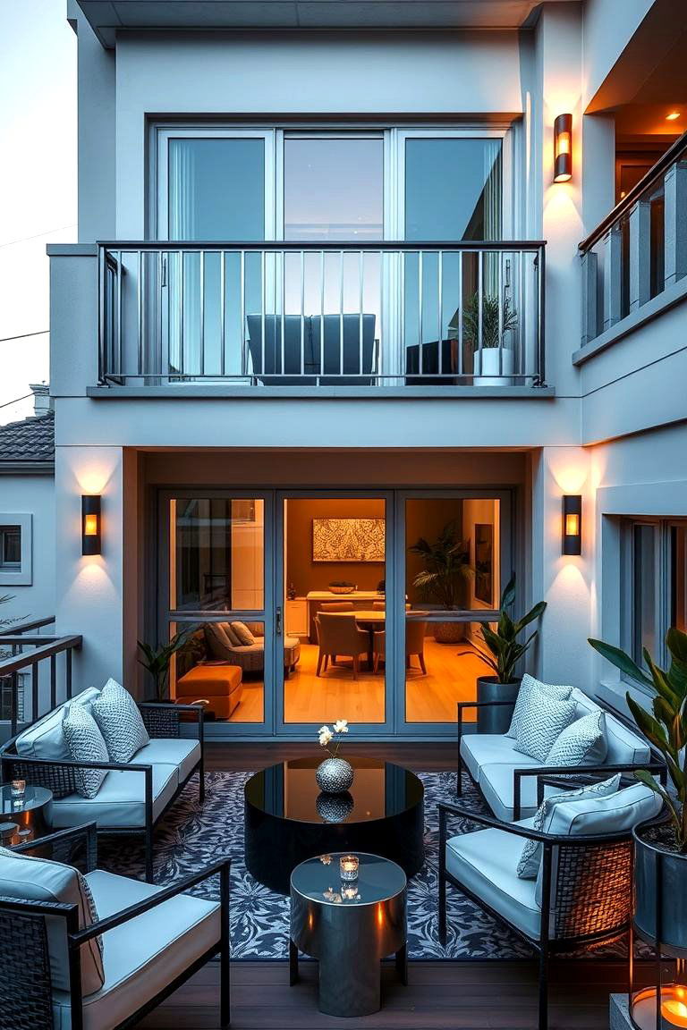 Contemporary Chic Lounge - 24 Second Story Balcony Ideas