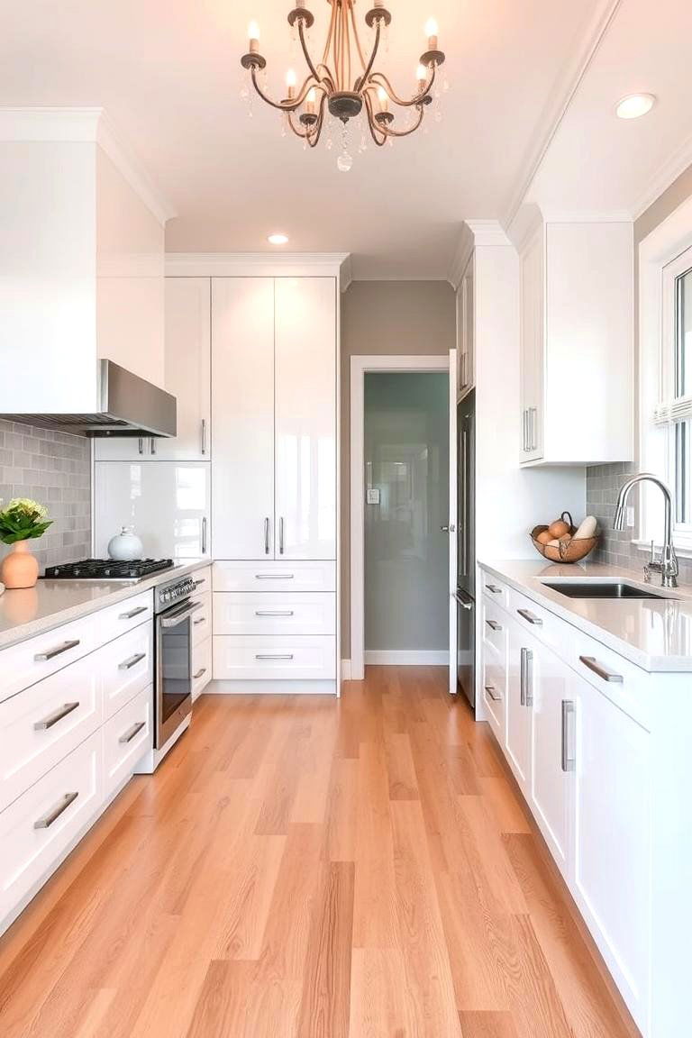 Contemporary Chic with Light Hardwood - 24 Light Wood Floor Kitchen Ideas