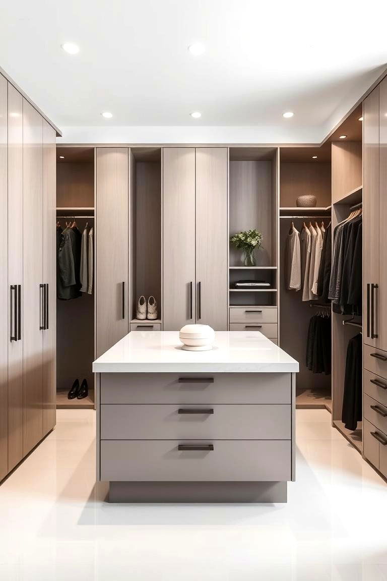 Contemporary Closet Island - 24 Closet Island Ideas