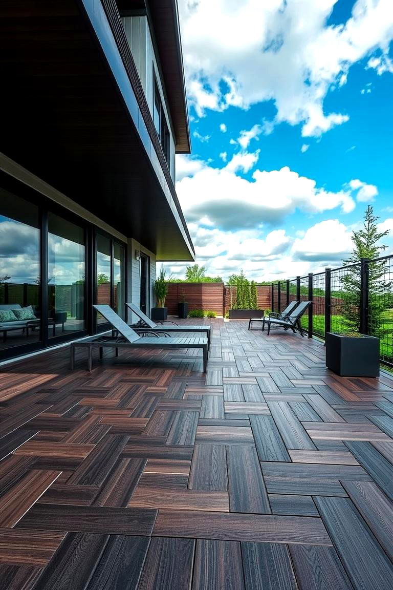 Contemporary Composite Decking Tiles - 24 Patio Flooring Ideas