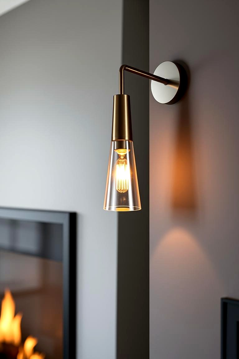 Contemporary Cone Sconce - 24 Fireplace Sconces Ideas