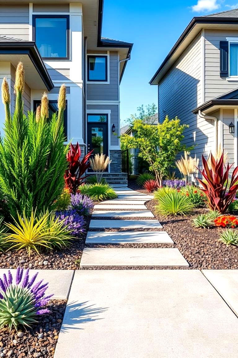 Contemporary Curb Appeal Garden - 24 Front Yard Texas Flower Bed Ideas