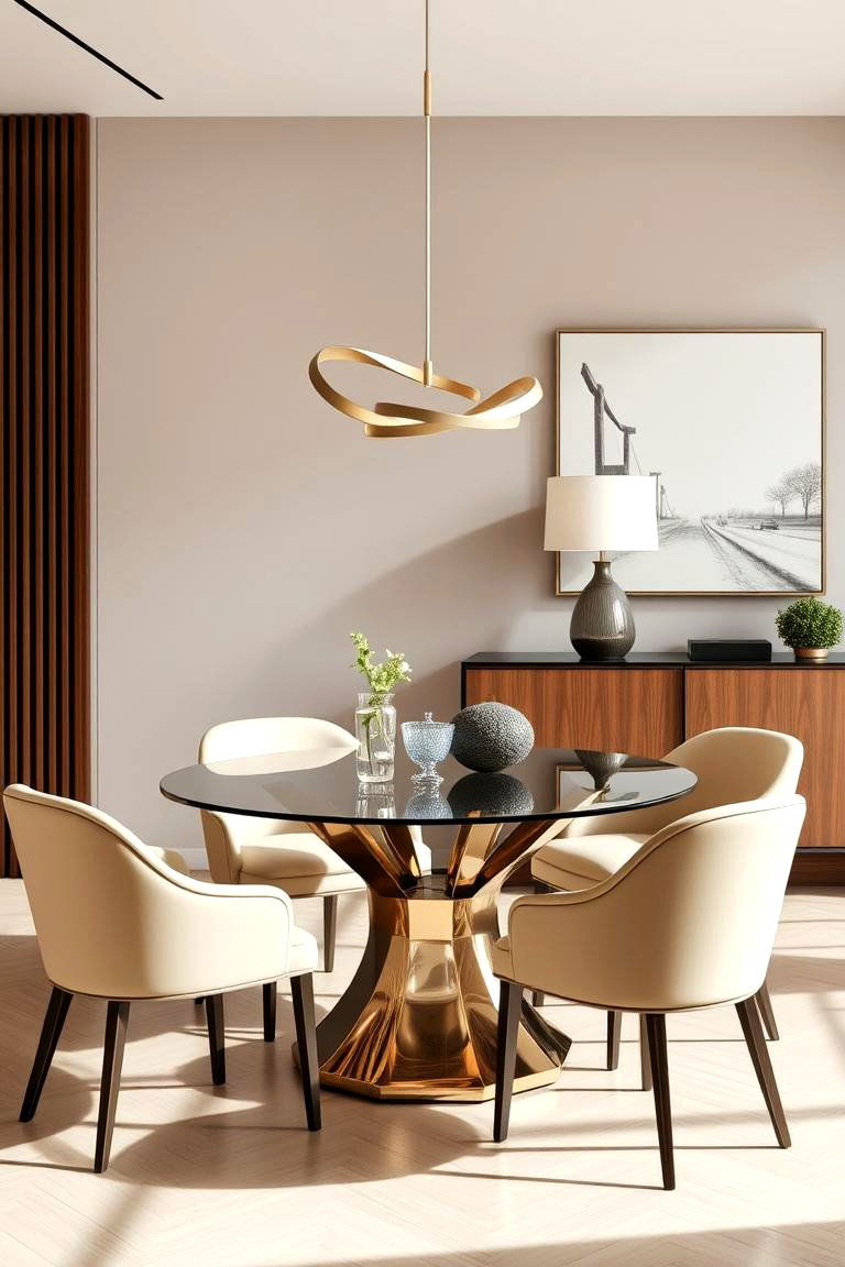 Contemporary Curves and Organic Shapes - 24 Modern Dining Room Ideas