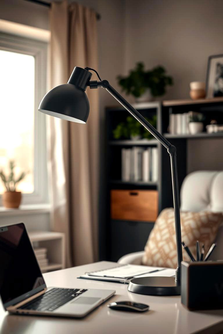 Contemporary Desk Lighting - 24 Modern Home Office Ideas