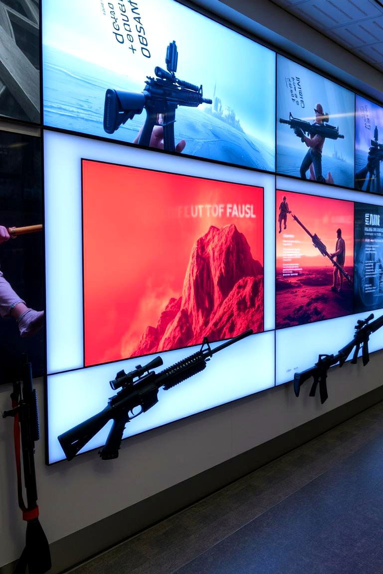 Contemporary Digital Display - 24 Gun Wall Ideas
