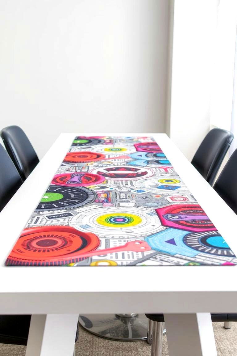 Contemporary Digital Print Table Runner - 24 Table Runner Ideas
