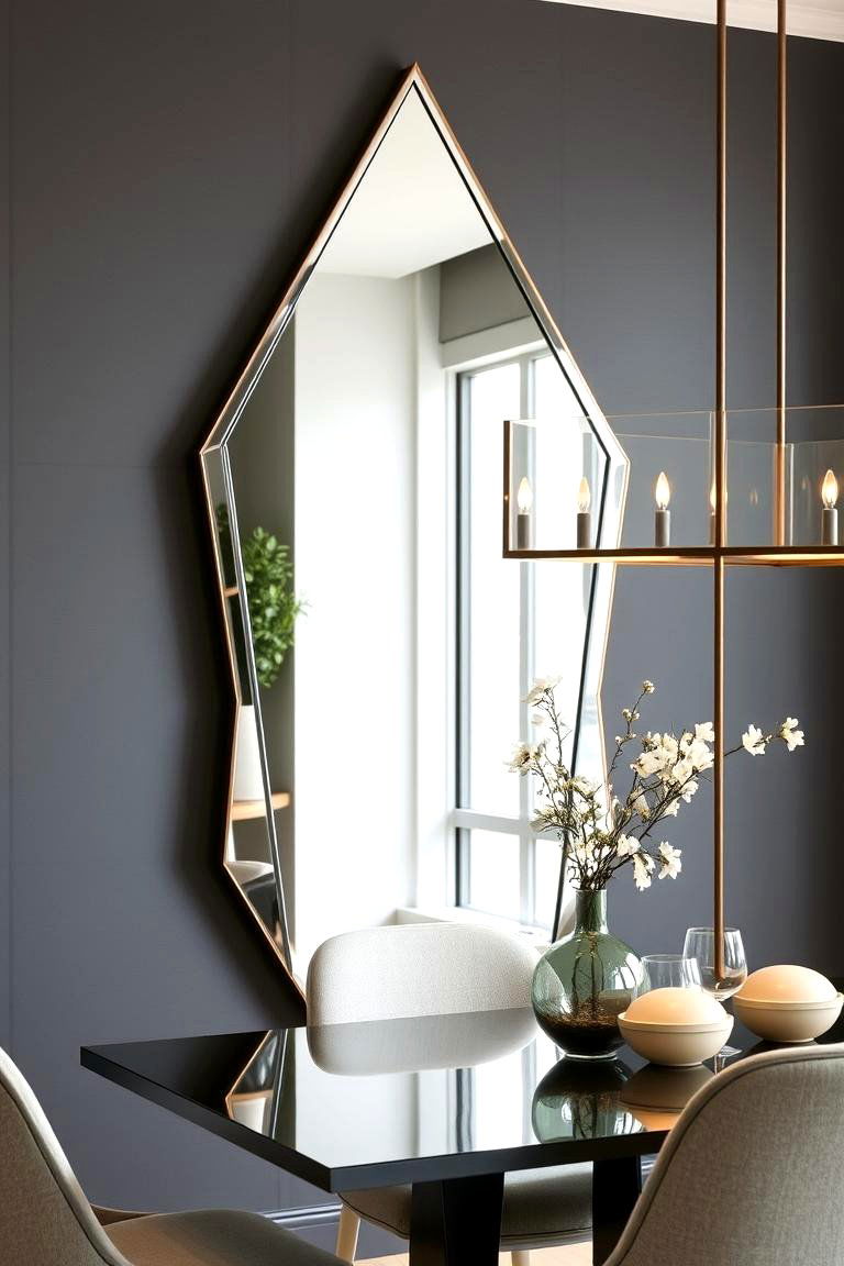 Contemporary Edge Mirror - 24 Dining Room Mirror Ideas