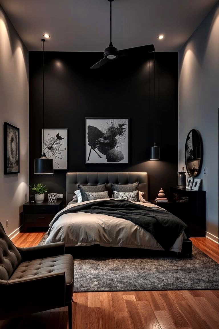 Contemporary Edge - 24 Dark Bedroom Ideas