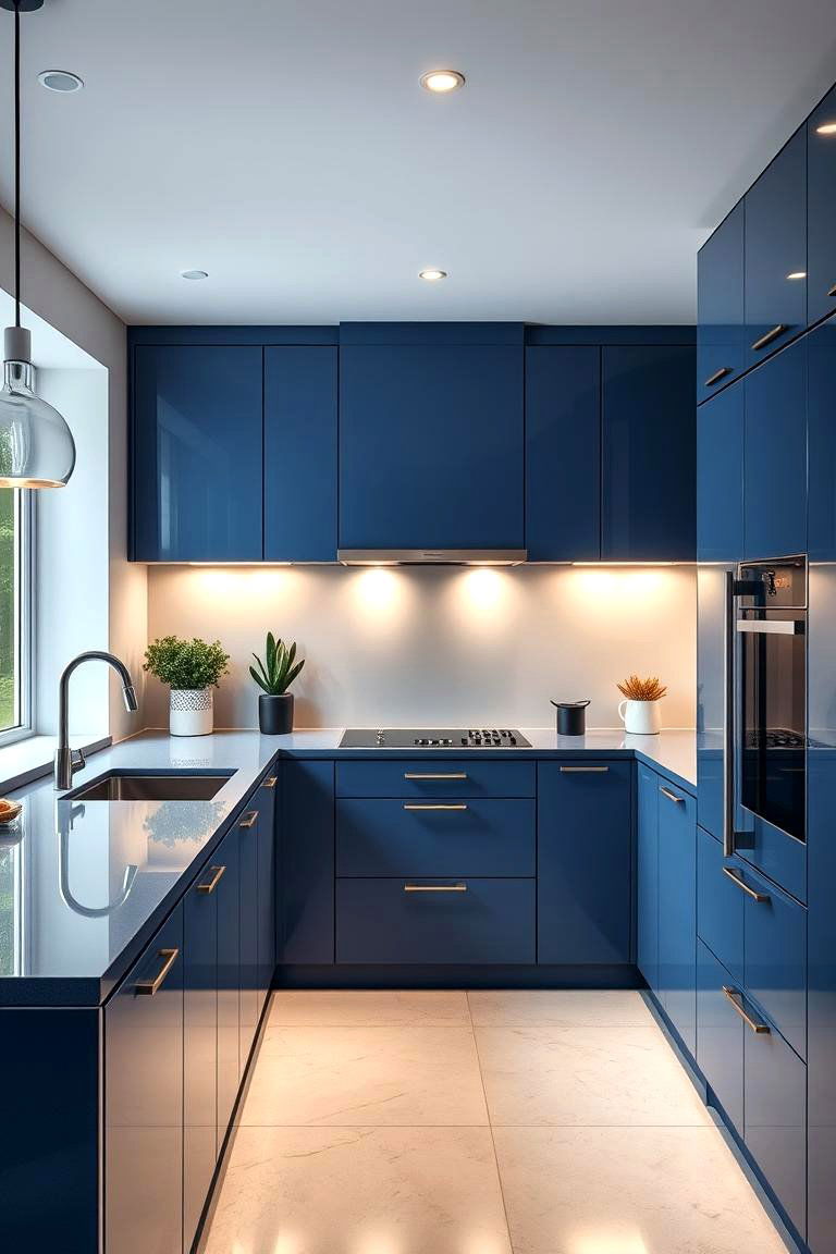 Contemporary Elegance - 24 kitchens with blue countertops