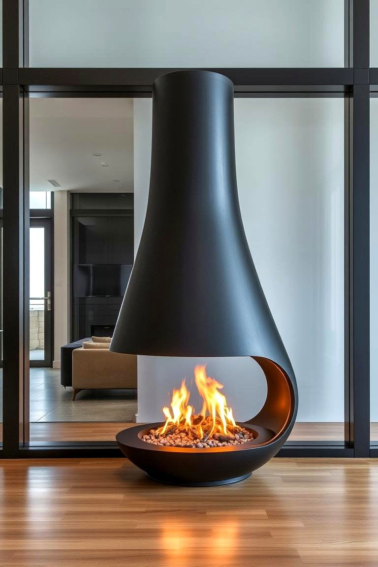 Contemporary Elegance Fusion - 24 Double-sided Fireplace Ideas