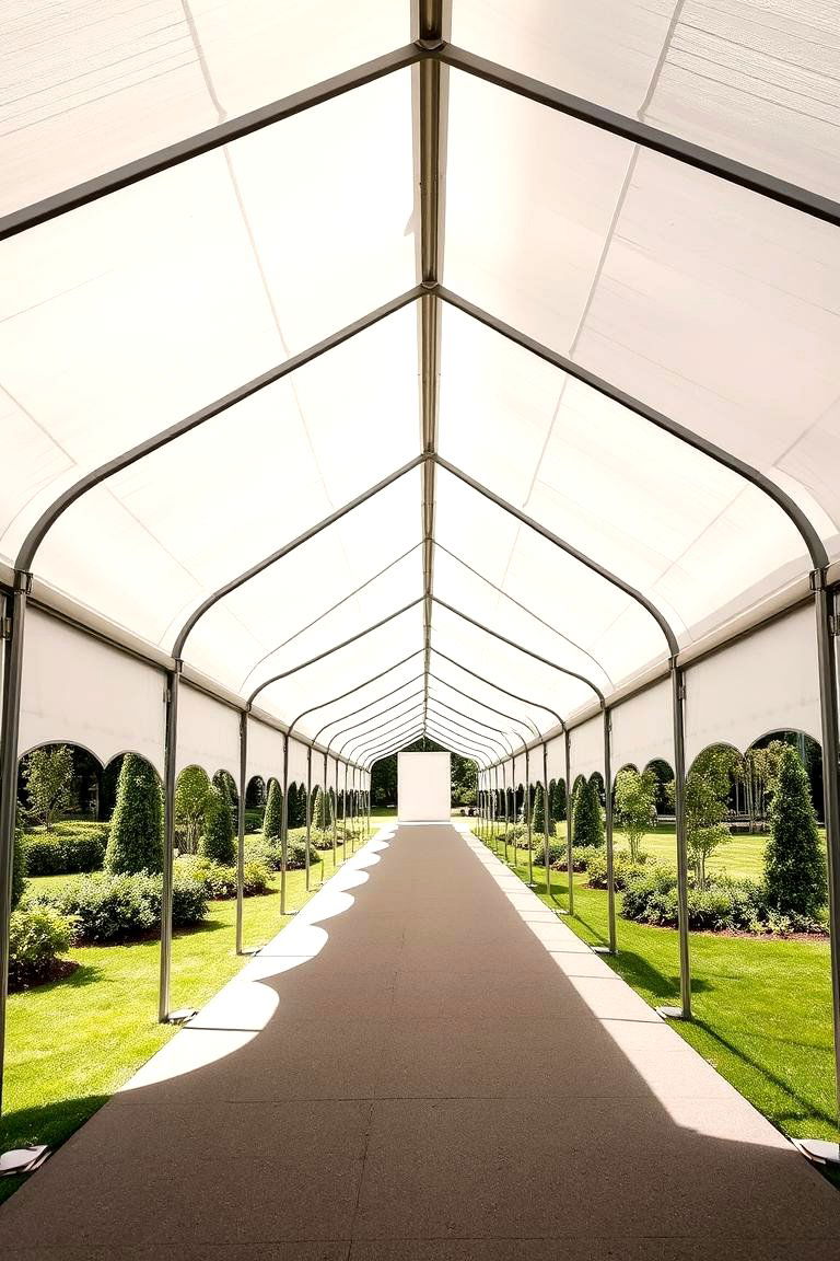 Contemporary Fabric Tented Walkway - 24 Covered Walkway Ideas