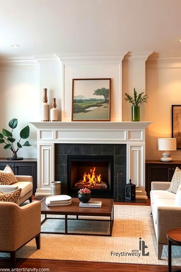 Contemporary Fireplace Focus - 24 Transitional Living Room Ideas