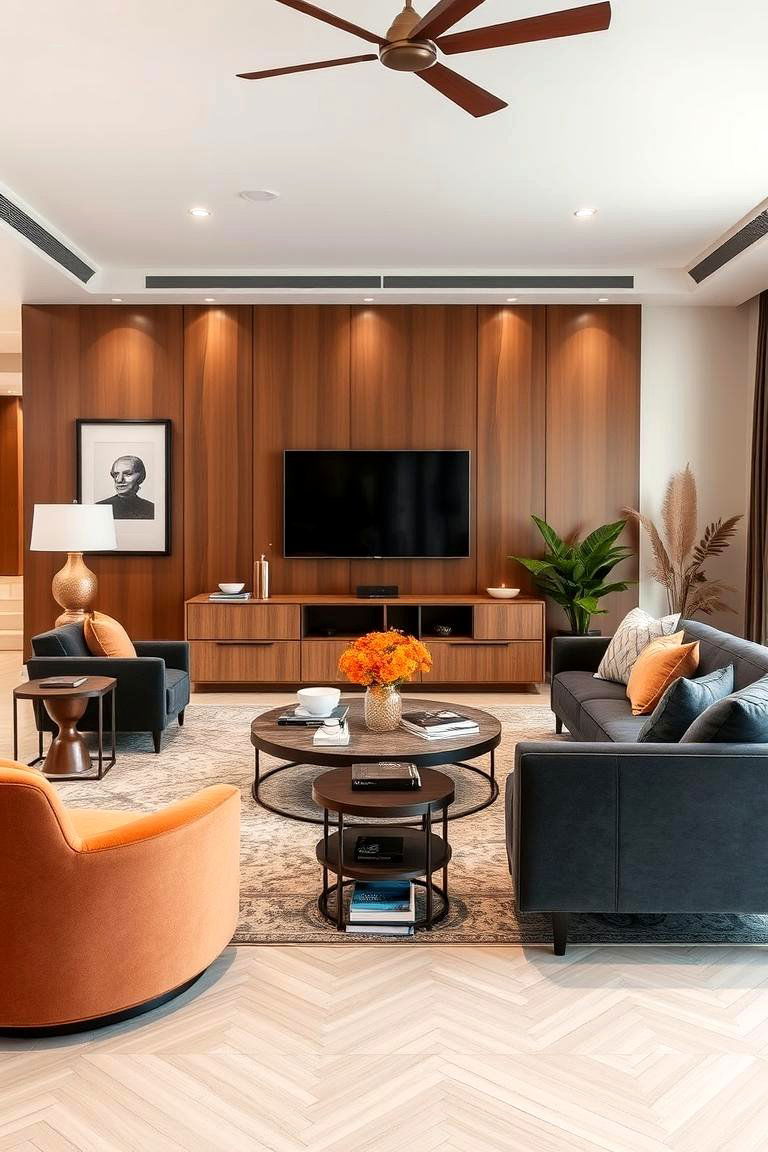 Contemporary Fusion Elegance - 24 Korean Living Room Ideas