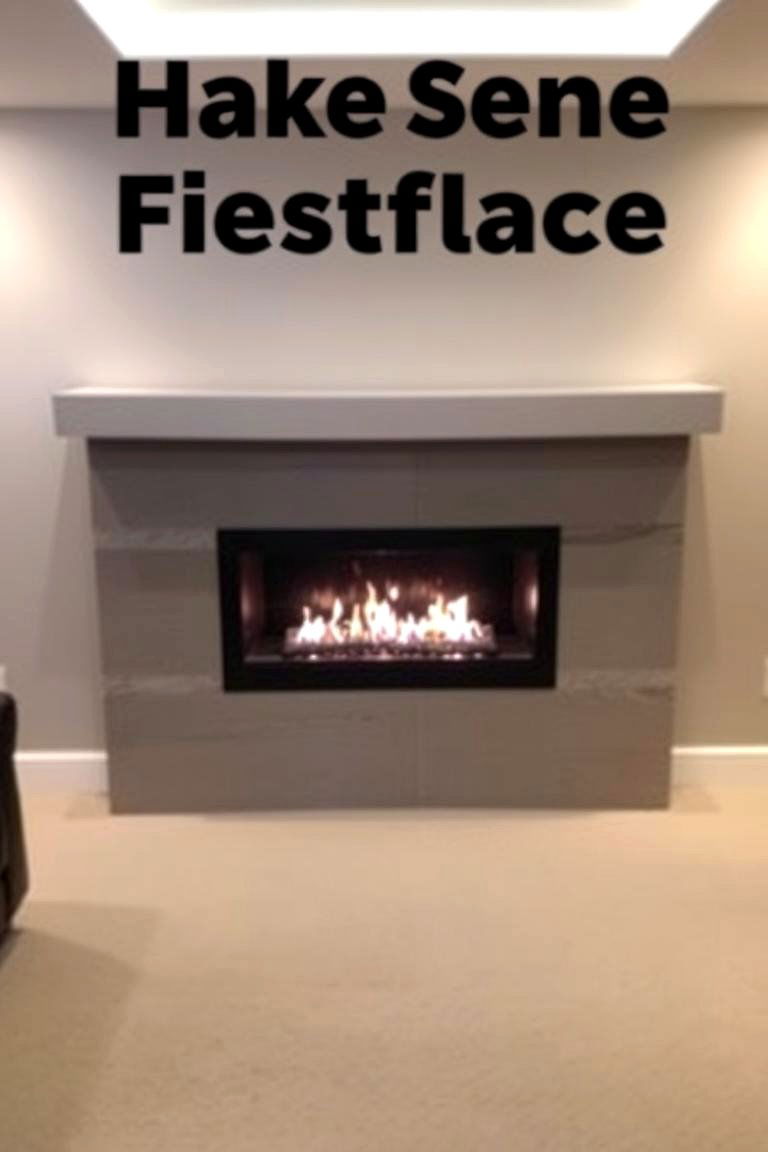 Contemporary Gas Fireplace - 24 Basement Fireplace Ideas